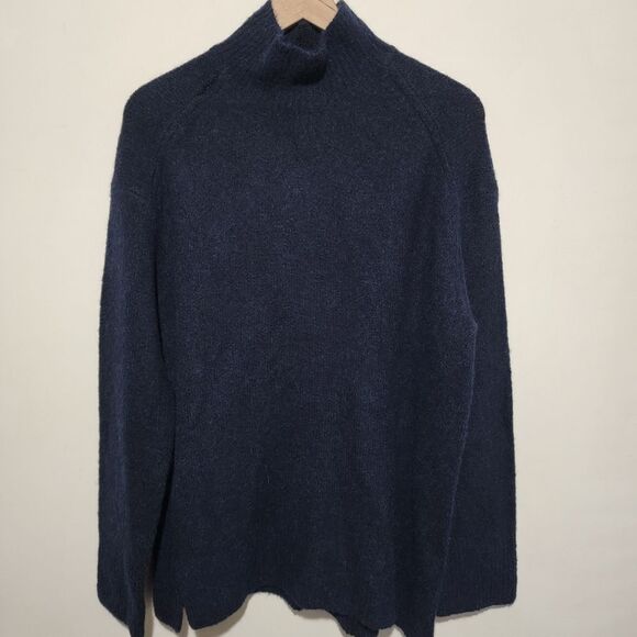Vince Double Slit Alpaca Mock Neck Sweater - Picture 2 of 5